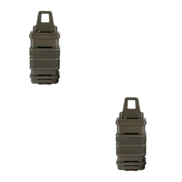 Naiovety Soporte de Clip de doble, bolsa de chaleco, Clip de plástico ABS, accesorio de herramienta de al aire libre de goma elástica alta verde 2Conjunto