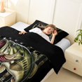 thumbnail image 4 of Feelyou Hunting Bass Fish Wildlife Twin Comforter Sets for Men Boys, Rustic American Flag Bedding Set, Rust Black Green, Black Reversible, 2pcs, 4 of 6