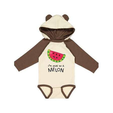 

Inktastic I m One in a Melon Watermelon Humor Gift Baby Boy or Baby Girl Long Sleeve Bodysuit