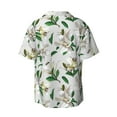 thumbnail image 4 of Goofa Lilies Flowers Printed Men's Casual Short-sleeved Shirt,Lightweight Breathable Button-down,Summer Casual men's top,Versatile Fashion shirt-Small, 4 of 7