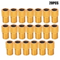 thumbnail image 1 of Paquete de 20 adaptadores de silicona para protección contra el polvo, adecuados para bicicletas de carretera Tapas de válvulas de neumáticos de bicicleta doradas, 1 of 8