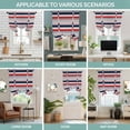 thumbnail image 6 of Tie Up Curtains for Windows Red Stripes Valance Adjustable Balloon Curtain Grey Navy BlueClassic Striped Tie Up Shades for Kitchen Living Room Bedroom Privacy Curtain Drape 34x45 Inch, 6 of 9