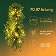 thumbnail image 6 of Green Twig Lighted Garland 70.87 Inches Warm White String Lights Farmhouse Porch Gazebo Decor for Halloween Fall Harvest Spooky Holiday Party Decorations, 6 of 8