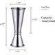 thumbnail image 4 of 3-piece Double Cocktail Fixture - Double Fixture Stainless Steel Rod Measuring Fixture - 0.5 Oz To 2 Oz Fixture - Silver Alcohol Measuring Tool (Silve, 4 of 5