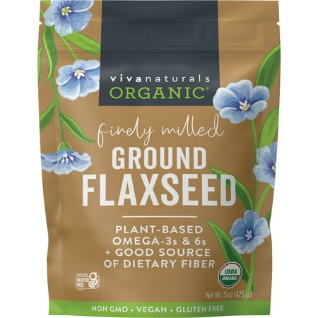 Viva Naturals Organic Ground Flaxseed  15 oz