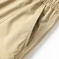 thumbnail image 6 of Qulqfy Mens Summer Shorts 7 Inch Yellow Cargo Hiking Shorts Elastic Waist Multi-Pockets Drawstring Shorts Men Gym Shorts M, 6 of 9