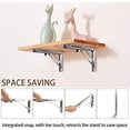 thumbnail image 1 of Folding Shelf Brackets 20 Inch, Heavy Duty Stainless Steel Collapsible L Angle Wall Mounted Brackets, DIY Shelves for Table Work Bench Max Load 400lb, Pack of 2 with Install Screws, 1 of 5