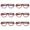 Black/Red, variant on 6PK Men Women Multifocus No Line Progressive Reading Glasses Multifocal Readers