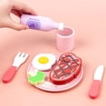 thumbnail image 3 of Juguetes de de simulación, de de filetes, capacidad práctica, juguetes de cocina para , regalos de cumpleaños Rosado CUTICAT Juego de rol de simulación, 3 of 7