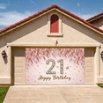thumbnail image 4 of Floral Design Banner 21st Milestone Birthday Decorative Hanging Rose Gold Streamers for Celebration Event Party, 4 of 9