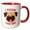 Red/White, variant on 3drose, Cute Pug Saying I Puggin Love You, 15oz Two-tone Blue Mug