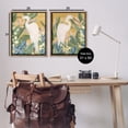 thumbnail image 4 of Stupell Industries Great Egret in Blooming Bushes Animals Painting Brown Floater Framed Canvas Art Print Wall Art, 31 x 25, Set of 2, 4 of 10
