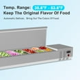 thumbnail image 5 of Ice Food Serving Display Container,59’’Countertop Refrigerated Condiment Station with Auto Defrost & Digital Controller and LED Display,Food Display Rack Organizer for Buffet, 5 of 7