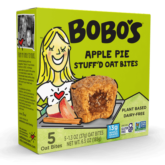 Bobo's Oat Bites, Apple Pie Stuff'd, 5 Pack of 1.3 oz bars