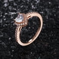 thumbnail image 2 of Gemsme Luxurious 18k Rose Gold Plated Heart Cut Cubic Zirconia Wedding Engagement Rings Eternity Bridal Band Halo Rings, 2 of 5
