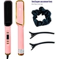 thumbnail image 4 of Cepillo Alisador Bluelander para Cabello, 4 Ajustes de Temperatura 160-220 °C, Cepillo Termico Con Clips y Liga, Rosa, 4 of 5