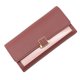 thumbnail image 1 of Carteras de cuero plegables para mujer, pulsera para mujer con ranuras para tarjetas, ventana de identificación, monedero con cremallera, 1 of 6