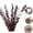Red,10PCS, variant on 10 Pcs Dried Eucalyptus Stems, Red Eucalyptus for Wedding,17'' Natural Fresh Eucalyptus Leaves Branches Hanging for Shower