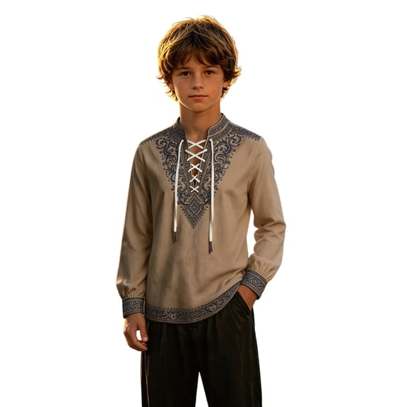 Bainana Boy'S Long Sleeve T Shirts Graphic Print Lightweight Tops Big Kids Fall Tees