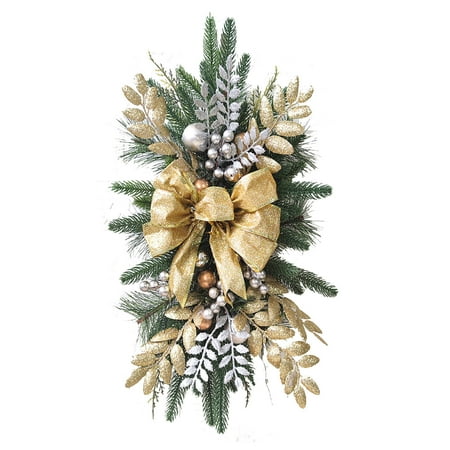 

1pc Garland Stairs Front Door Decoration Christmas Garland Decoration Front Door Stairs Decor Cordless Decorations and Pendants for All Seasons