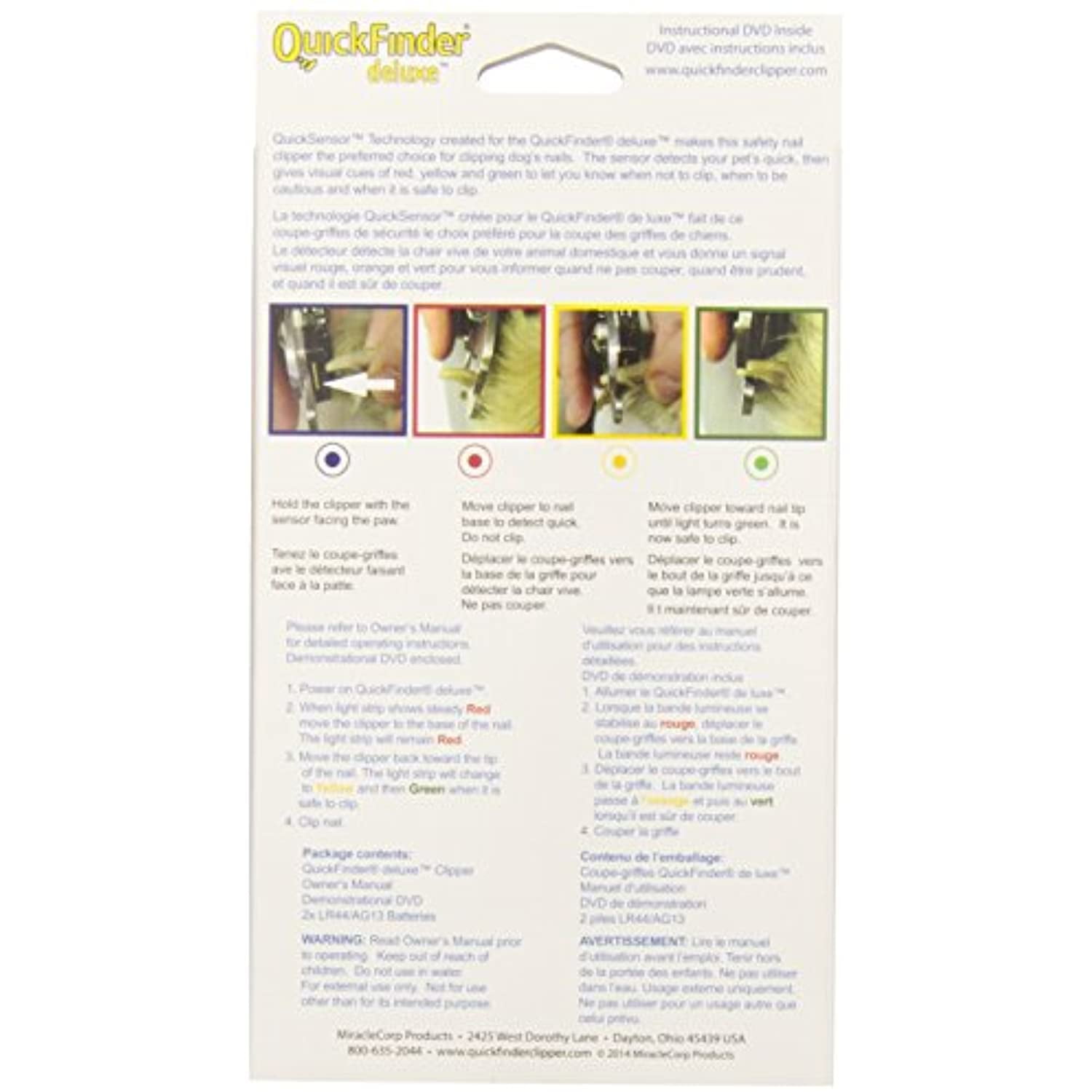 Quickfinder 3489 Miracle Care Deluxe Safety Pet Nail Clipper