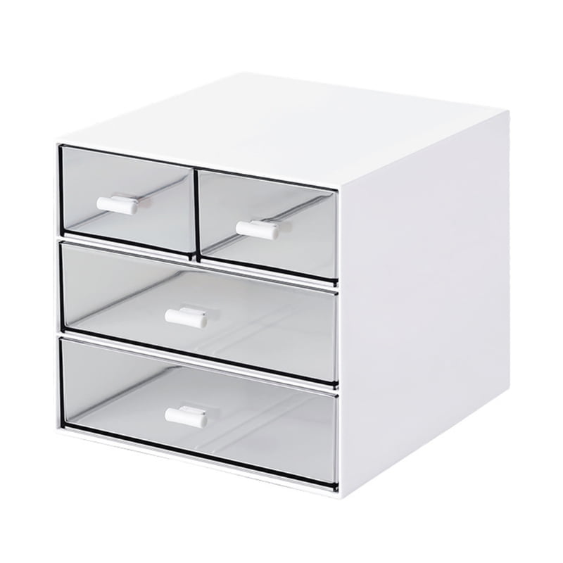 4 DRAWERS STORAGE HOME OFFICE ORGANISER UNIT STRONG PLASTIC 100% MADE IN TURKEY 