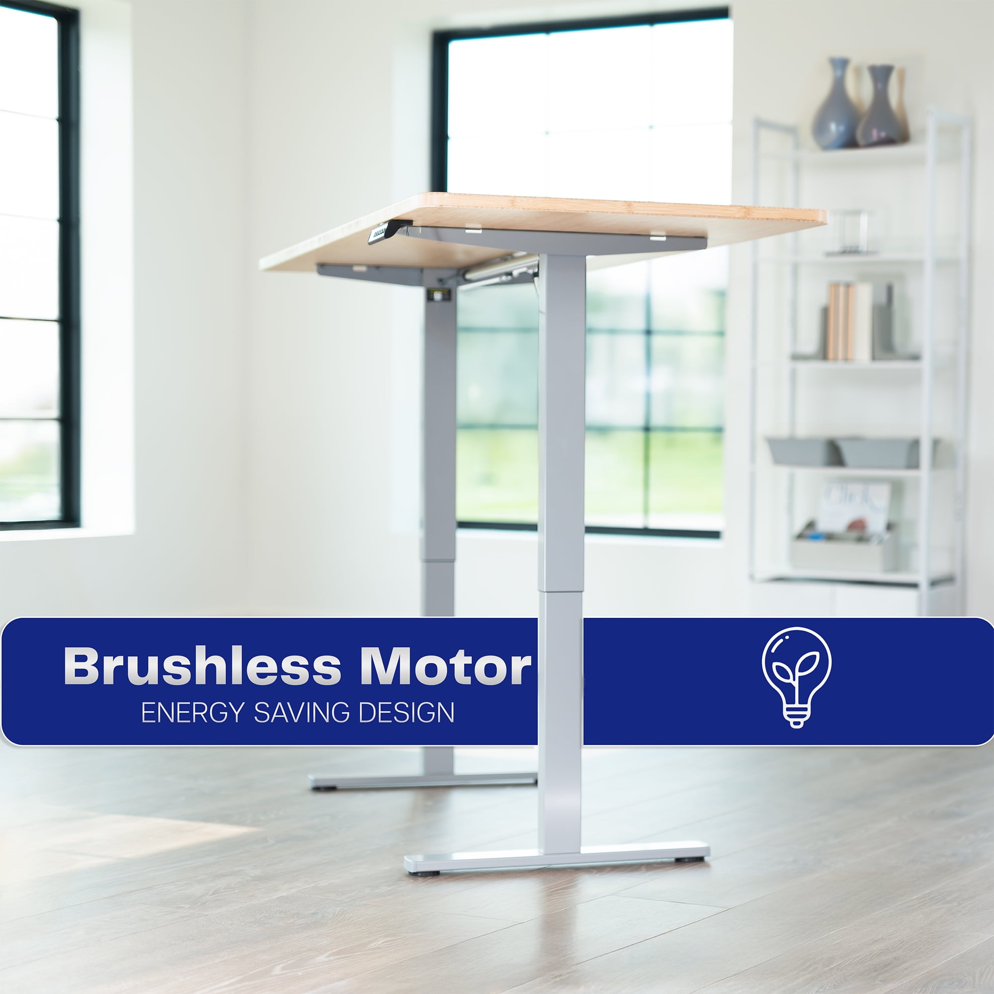 VIVO Gray Electric Stand Up Desk Frame, Single Motor Standing Adjustable Base