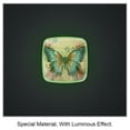 thumbnail image 2 of HemaKayy 4 Pack 1.18" Decorative Cabinet Knobs - Add a Magical Glow to Your Cabinets - Durable & Stylish Drawer Handles - Perfect for Home, Kitchen Decor - Blue Butterfly Ink Paint Flowers, 2 of 6