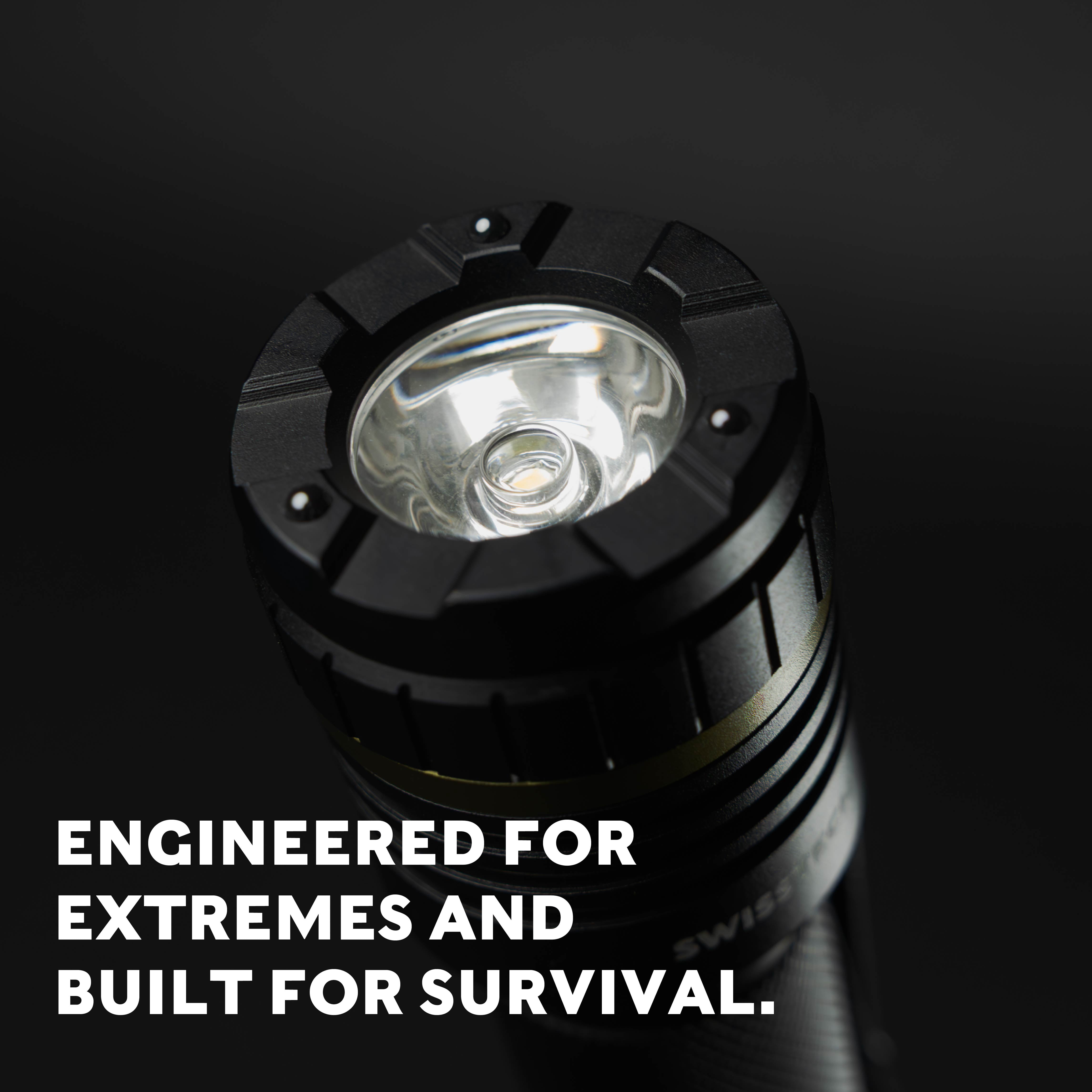 Swiss Tech 1500 Lumens Rechargeable Tactical LED Flashlight, Aluminum, Waterproof