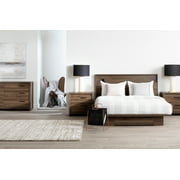 South Shore Tao Platform Bed with Drawer, Fall Oak