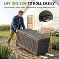 thumbnail image 2 of Outdoor Storage Deck Box, 85Gallon Capacity, PP Resin Material, Waterproof Lockable, For Patio & Garden, 2 of 5