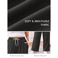 thumbnail image 3 of SHOWMALL Plus Size Pants for Women 3X, Dark Gray Relaxed Fit Wide Leg Casual Pants with Drawstring Elastic Waist and Pockets for Everyday Wear, 3 of 7