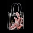 thumbnail image 2 of 5PCS Reusable Clear PVC Plastic Tote Bag with Clear Handle Beautiful Gift Bag, 2 of 5