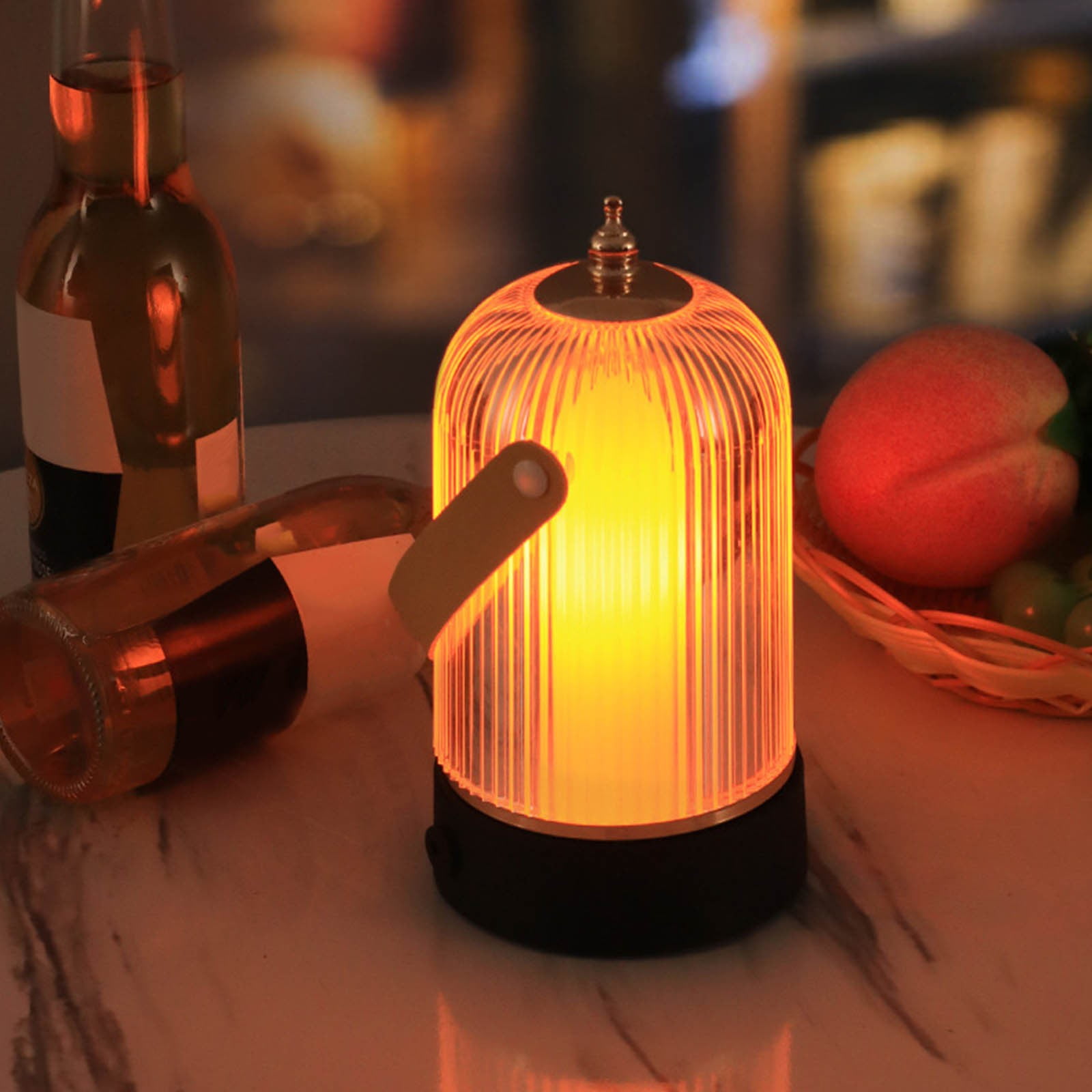 Tepsmf Portable Wireless Birdcage Table Lamp Dimmable Decorative