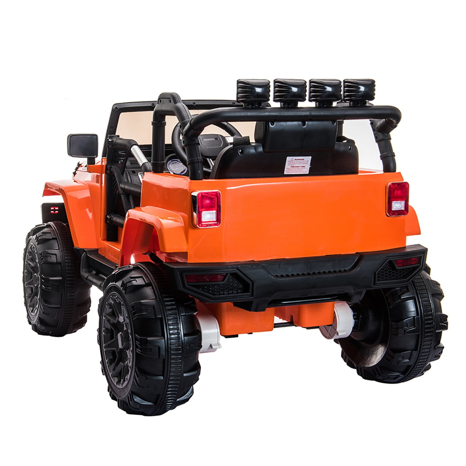 CIPACHO 12V Kids Ride On Car, 3 Speeds Battery Powered Jeep Truck with Remote Control for Girls Boys, Indoors and Outdoors, Orange