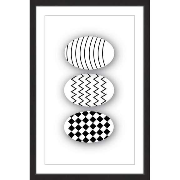 Marmont Hill "Patterned Eggs" by Katarina Snygg Framed Painting Print