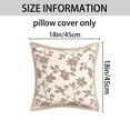 thumbnail image 7 of Unique Bargains Set of 2 Chenille Leaves Jacquard Throw Pillow Covers Light Brown, 7 of 7