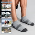thumbnail image 5 of Loritta 12 Pairs Mens Socks Gray Running Ankle Socks Low Cut Cushioned Breathable Athletic Socks Mens Socks Size 10-13, 5 of 6
