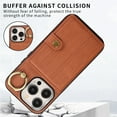 thumbnail image 3 of Allytech Cards Holder Wallet Case for Apple iPhone 13 Pro Max, Retro PU Leather Slim Fit 360 Rotating Ring Holder Kickstand Shock Resistant Phone Case Cover for Apple iPhone 13 Pro Max - Brown, 3 of 9