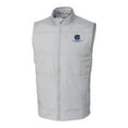thumbnail image 2 of Men's Cutter & Buck Gray George Washington University Big & Tall Stealth Hybrid Quilted Full-Zip DryTec Windbreaker Vest, 2 of 3