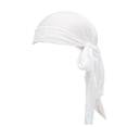 thumbnail image 2 of QSAWXQZ Unisex Silky Satin Long Tail Wave Cap Solid 360 Waves Headwrap White Free Size, 2 of 3