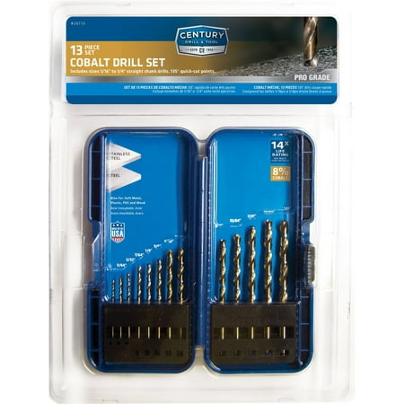 UPC 081838267131 product image for Century Drill & Tool 26713 Pro Grade Cobalt Drill Set  13 Piece  Made in the USA | upcitemdb.com