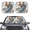 thumbnail image 2 of Balery Cool Cloud White Dragon Parasol para parabrisas de coche de 2 piezas | Parasol plegable para parabrisas delantero de coche para la mayoría de sedanes-Large, 2 of 6