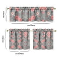 thumbnail image 6 of Pioneer Kitchen Curtains and Valance Set 24 Inch Tier Vintage Flowers Floral Curtains Small Drapes for Cafe Living Room Bathroom Farmhouse 3 Pieces Set Rod Pocket, 6 of 6