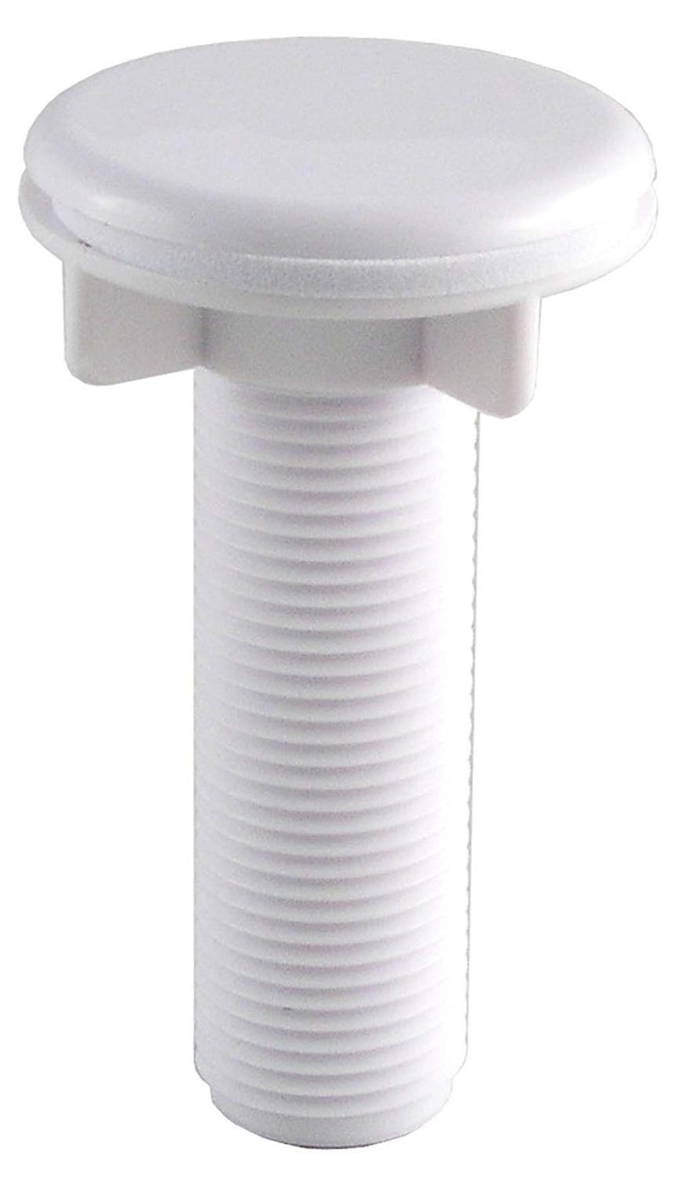 LDR 551 6415WT Faucet Hole Cover 1/2Inch Threaded Shank, White