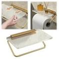 thumbnail image 2 of DJN Clearance Sale Rack Light Toilet Tissue Box Wall Mounted Storage Toilet Toilet Paper Non Perforated Storage Shelf Acrylic Roll Paper Holder Acrylic Gold One Size, 2 of 8