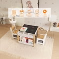 thumbnail image 4 of EDTara Kids Table and Chair Set, 4 In 1 Wooden Activity Table & 2 Chairs With Storage Drawer Detachable Tabletop for Toddlers Kids Drawing, Reading, Crafts, Art,Homework, Nursery, Playroom,Classroom, 4 of 7
