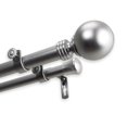 thumbnail image 2 of Sphere 1 Inch Diameter Adjustable Double Curtain Rod - Satin Nickel, 2 of 2