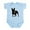 Sky Blue, variant on CafePress - French Bulldog Silhouette Baby Light Bodysuit - Baby Light Bodysuit, Size Newborn - 24 Months