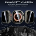 thumbnail image 3 of MSHUN for Apple Watch Ultra 2/Ultra Screen Protector 49mm, [28 Degree Privacy] Titanium Alloy Frame + 9H Tempered Glass, [Touch Sensitive] Lightweight Protective Glass Film for iwatch Ultra 2, 3 of 7